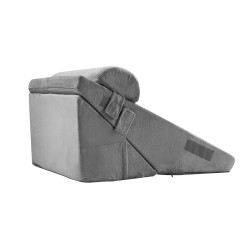 Kiilatyynysetti 3 osainen tummanharmaa samettipäällisellä vaahtomuovi ja geelimuistivaahto 560 mm