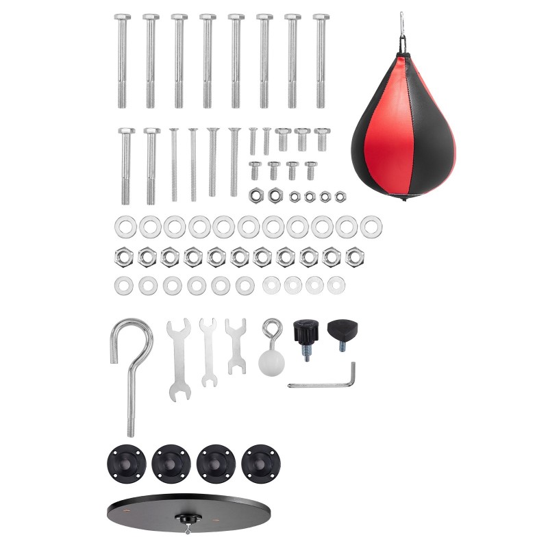 Nyrkkeilysäkkiteline hiiliteräsrunko säädettävä korkeus 65 kilogramman kantavuus nyrkkeilysäkille ja nopeuspallolle