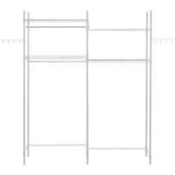 Ylähylly pesukoneen ja kuivausrummun päälle säädettävä hiiliteräksinen nelitasoinen kaatumissuojalla