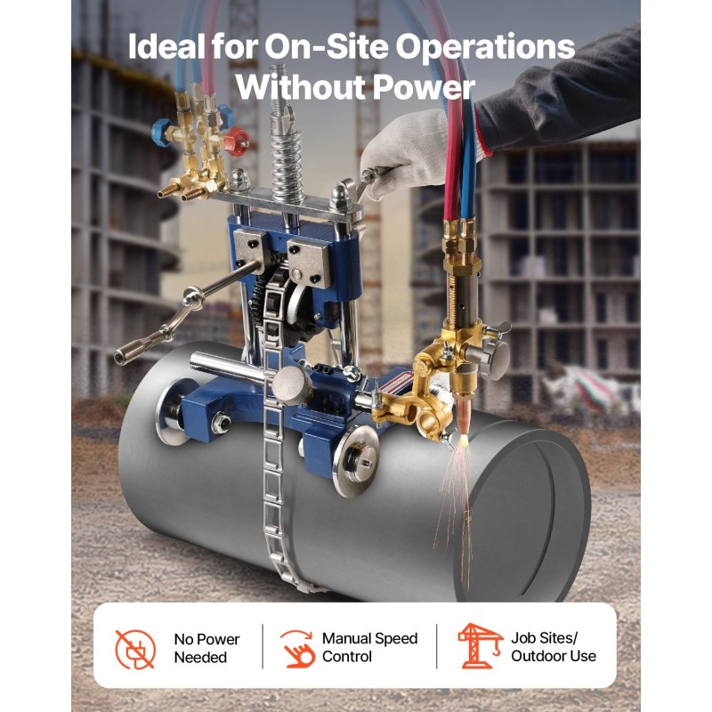 Manuaalinen putkenleikkaus- ja viisteytyskone 108–609 mm putkille kuparisilla kärjillä