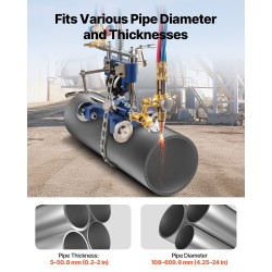 Manuaalinen putkenleikkaus- ja viisteytyskone 108–609 mm putkille kuparisilla kärjillä