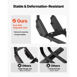 Takaistuimen musta hiiliteräksinen käsikaari korkeussäädettävä 27.5–33.5 tuumaa golfkärryihin