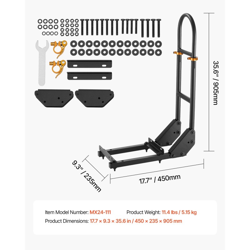 Takaistuimen musta hiiliteräksinen käsikaari korkeussäädettävä 27.5–33.5 tuumaa golfkärryihin