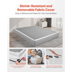 Teräsrunko queen-kokoiselle joustinpatjalle irrotettavalla puuvillapäällisellä 1587 kg kantavuus