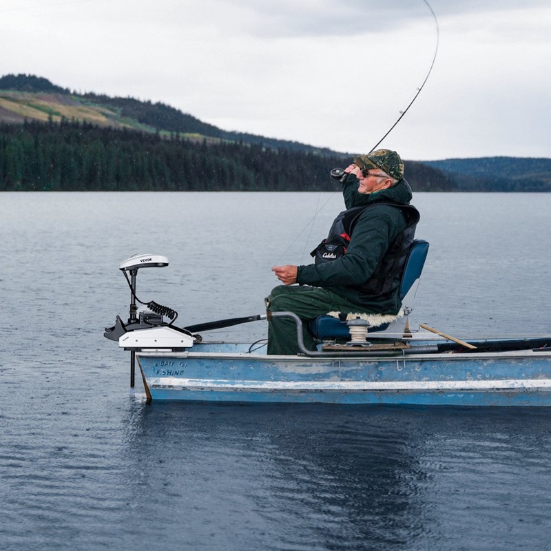 Keulasähkömoottori 55 paunan työntövoima keulaan asennettava 36-tuumainen akseli GPS ja langaton kaukosäädin