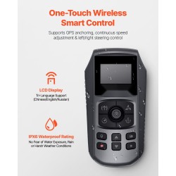 Sähköinen keulamoottori 55lbs 12V GPS-ohjaus langaton kaukosäädin kajakkiin