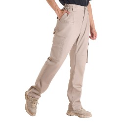 Palosuojatut miesten puuvillaiset työhousut monitaskuiset khaki koko XL