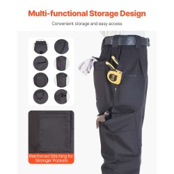 Työhousut palosuojatut miesten monitaskuiset puhdas puuvilla joustovyötärö hitsaukseen