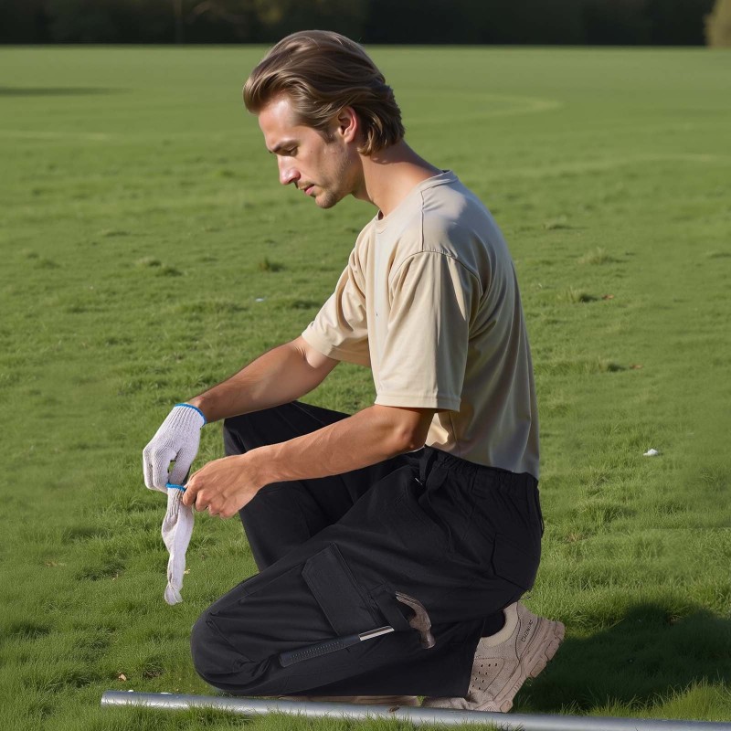 Työhousut palosuojatut miesten monitaskuiset puhdas puuvilla joustovyötärö hitsaukseen