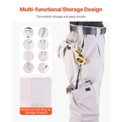 Palosuojatut miesten reisitaskuhousut 100% puuvillaa koko L harmaa hitsaustöihin