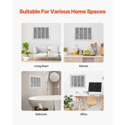 Palautusilmaritilä jauhemaalattu teräs viistot säleet 1-tuuman suodattimelle seinä- ja kattokäyttöön