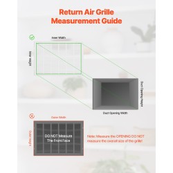 Teräksinen jauhemaalattu paluuilmaritilä avattavalla etupaneelilla sopii 75,5 x 50,5 cm aukkoon