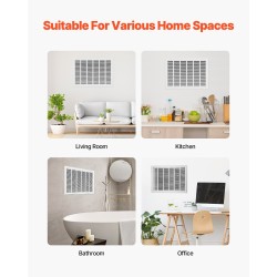 Teräksinen jauhemaalattu paluuilmaritilä avattavalla etupaneelilla sopii 75,5 x 50,5 cm aukkoon