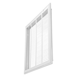 Paluuilmasuodatinritilä jauhemaalattua terästä 50,5×50,5 senttimetriä seinä ja katto