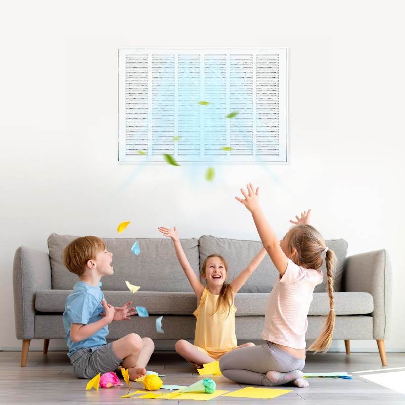 Palautusilmasäleikkö jauhemaalattu teräs 75,5 x 50,5 cm MERV8-suodatin