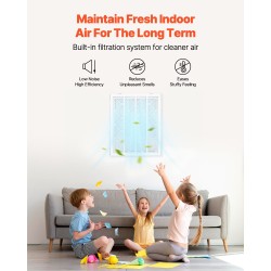 Paluuilmasuodatinritilä seinään asennettava jauhemaalattu teräs 50 x 63 cm MERV8