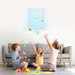 Paluuilmasuodatinritilä seinään asennettava jauhemaalattu teräs 50 x 63 cm MERV8