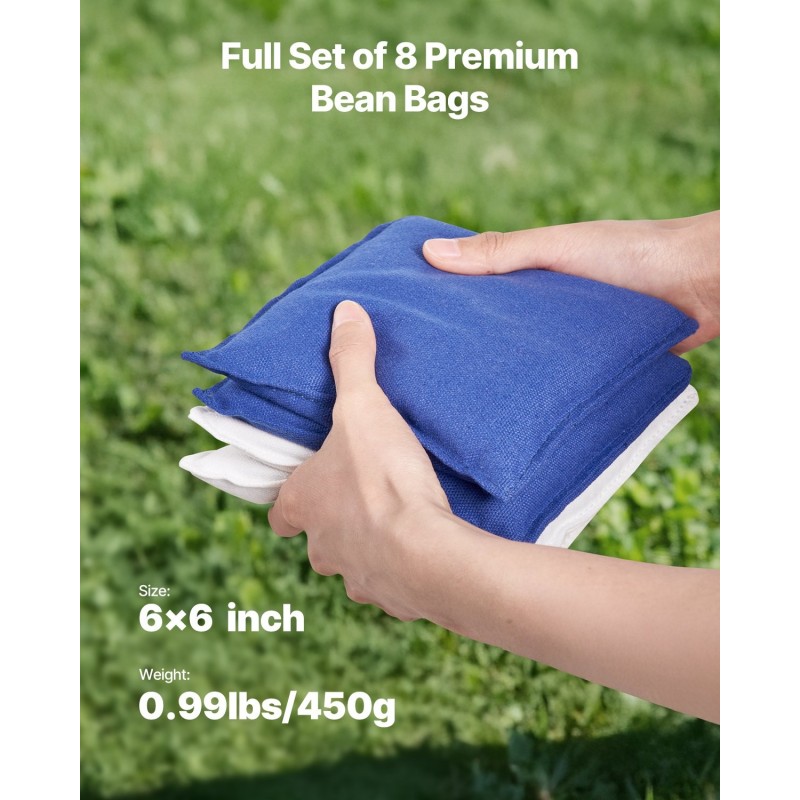 Heittopelilautasetti teräsputkirunko alumiini-muovipinta 915x610 mm 2 lautaa 8 hernepussia säänkestävä taittuva