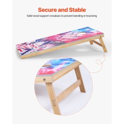 Pussinheittopelisetti kaksi taitettavaa massiivipuista täysikokoista pelilautaa kahdeksan heittopussia kantolaukulla