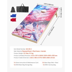 Pussinheittopelisetti kaksi taitettavaa massiivipuista täysikokoista pelilautaa kahdeksan heittopussia kantolaukulla