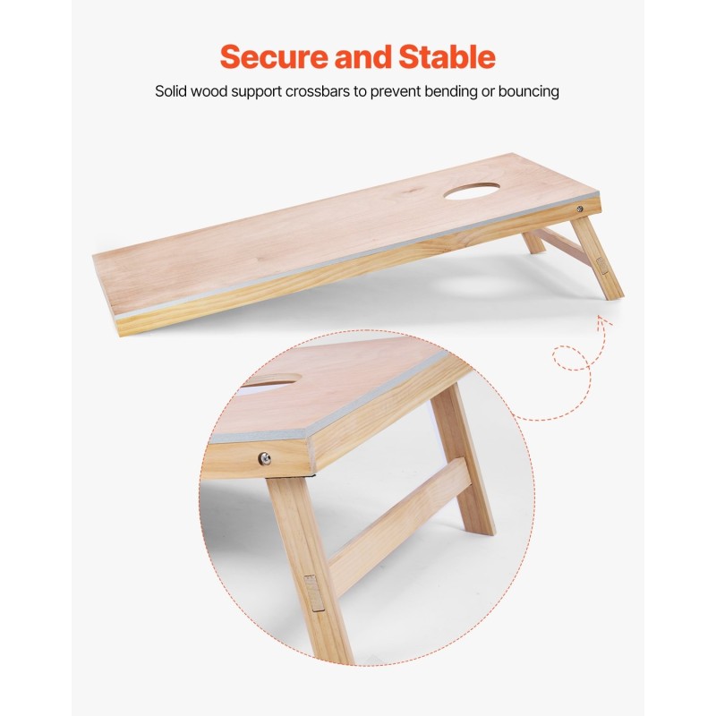 Hernepussipelisetti täyspuuta lakattu pinta 1255x600 mm taitettava kantolaukulla