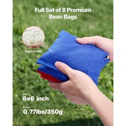 Hernepussipeli-setti MDF-komposiittipuu 920x600 mm taittuva 2 lautaa 8 hernepussia kuljetuslaukku