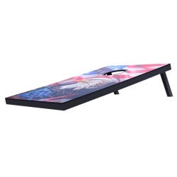 Hernepussipeli-setti MDF-komposiittipuu 920x600 mm taittuva 2 lautaa 8 hernepussia kuljetuslaukku