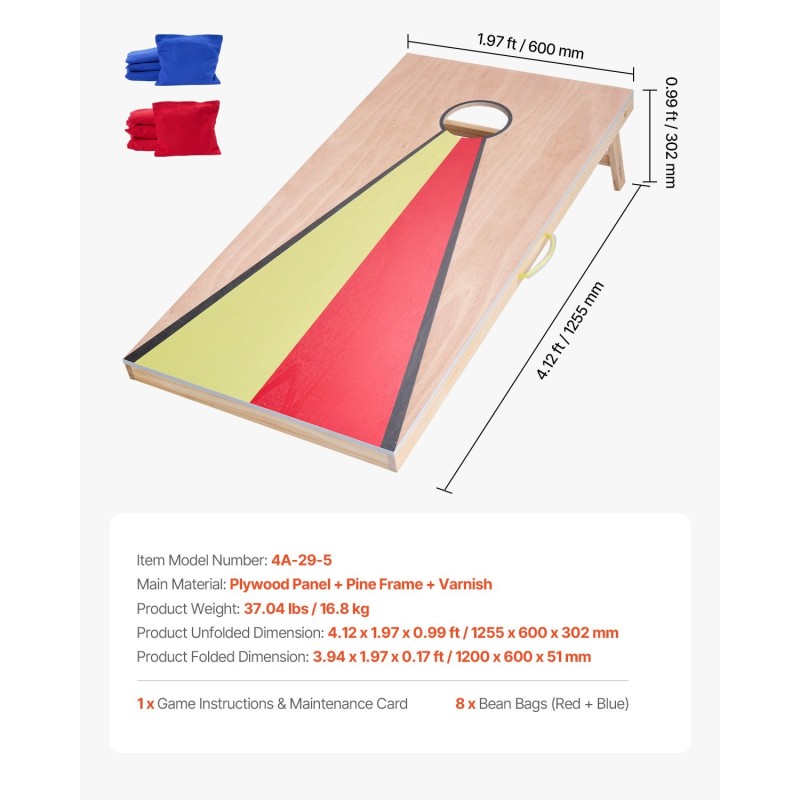 Heittopelilautasetti 2 lautaa 8 hernepussia täyspuinen 1255x600 mm