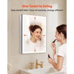 Lääkekaappi valopeilillä 50 x 70 cm LED-valaistus 3 värilämpötilalla