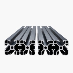 T-uraprofiilit alumiini 6063-T5 40x40 1000 mm 4 kpl musta 3D-tulostimille