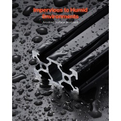 T-profiili alumiini 20x40 mm 1000 mm 4 kappaleen pakkaus anodisoitu musta