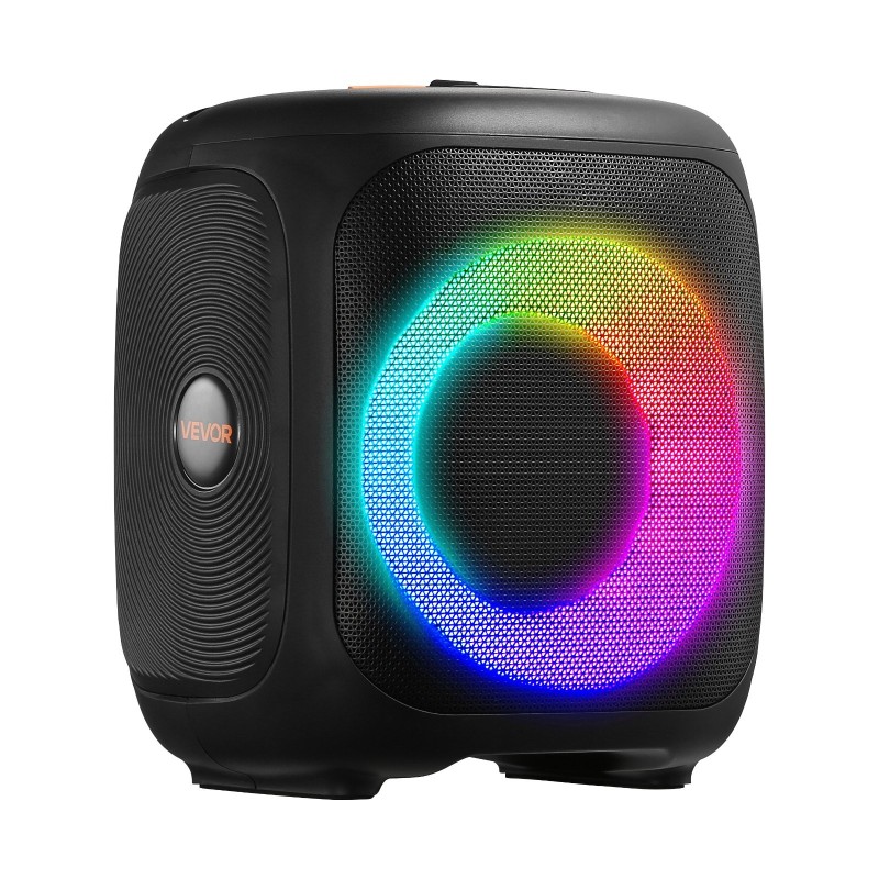 Kannettava karaokekaiutin 15W kaksi langatonta mikrofonia Bluetooth 5.1 TWS LED ladattava akku