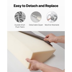 Kiilatyyny sängynpäädyn ja patjan väliin 25D-korkeatiheyksinen vaahtomuovi harmaa sopii 0–178 mm raolle