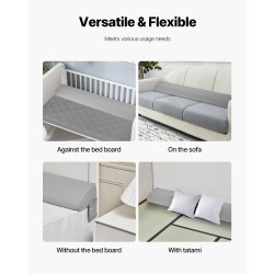 Sängynpäädyn välikappaletyyny korkeatiheyksinen vaahtomuovi 1829×255×152 mm liukuestopohjalla