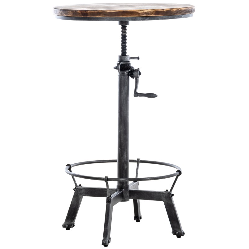 Säädettävä seisomapöytä mäntypuusta ja metallista, tyylikäs ja tukeva