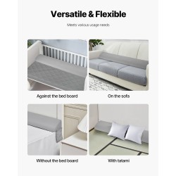 Sängynpäädyn täyttötyyny 25D-korkeatiheyksinen vaahto 1930x152x115 mm liukumaton pohja sivutasku