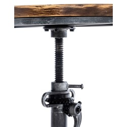 Säädettävä seisomapöytä mäntypuusta ja metallista, tyylikäs ja tukeva