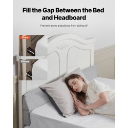 Kiilatyyny sängynpään raon täyttöön 25D-vaahto 2 kpl harmaa