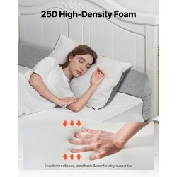 Kiilatyyny sängynpään raon täyttöön 25D-vaahto 2 kpl harmaa