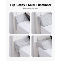 Kiilatyyny sängynpään raon täyttöön 25D-vaahto 2 kpl harmaa