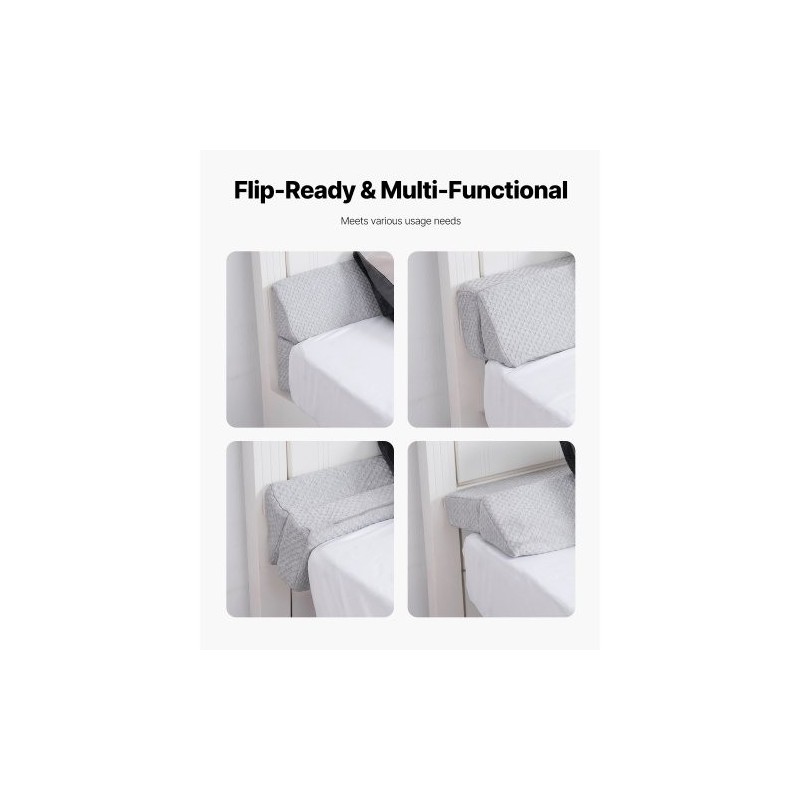 Kiilatyyny sängynpään raon täyttöön 25D-vaahto 2 kpl harmaa