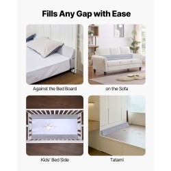 Kiilatyyny sängynpään raon täyttöön 25D-vaahto 2 kpl harmaa