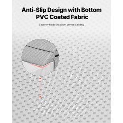 Sängyn raon täyttötyyny 25D korkeatiheyksinen vaahto 0–178 mm 2 kpl harmaa liukuestopohjalla