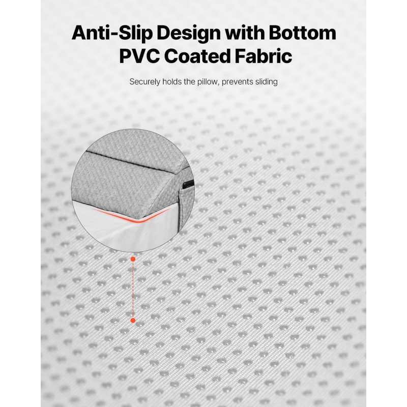 Sängyn raon täyttötyyny 25D korkeatiheyksinen vaahto 0–178 mm 2 kpl harmaa liukuestopohjalla