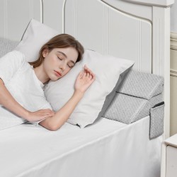 Sängyn raon täyttötyyny 25D korkeatiheyksinen vaahto 0–178 mm 2 kpl harmaa liukuestopohjalla