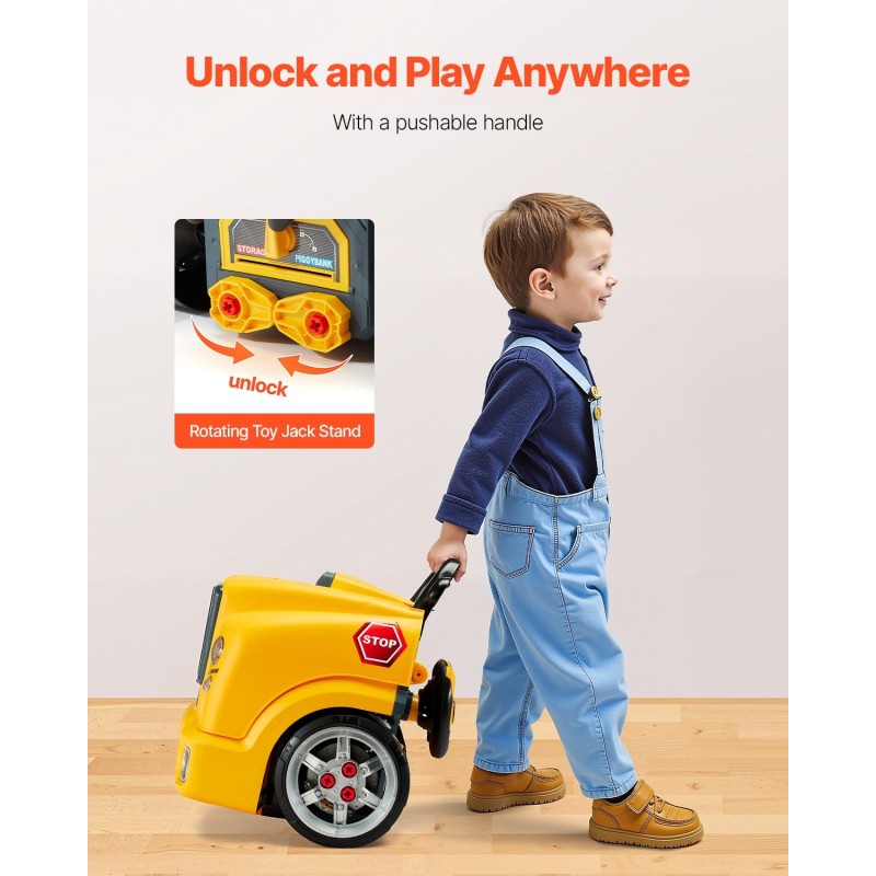 Kuorma-auton moottorilelu irrotettavat osat 60 osaa keltainen polypropeeni- ja ABS-muovia