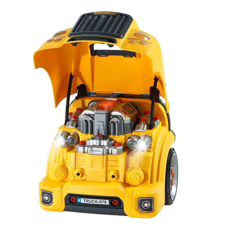 Kuorma-auton moottorilelu irrotettavat osat 60 osaa keltainen polypropeeni- ja ABS-muovia