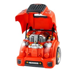 Kuorma-auton interaktiivinen moottorilelusetti 60 osaa muovia punainen 3 vuotta täyttäneille