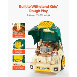 Kuorma-auton moottorilelu PP- ja ABS-muovia 60 osaa sähköisellä ruuvimeisselillä 3-vuotiaille