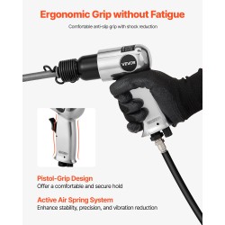 Paineilmakinuskivasara 40 mm iskunpituus 4500 iskua minuutissa mukana 4 meisseliä 120 mm